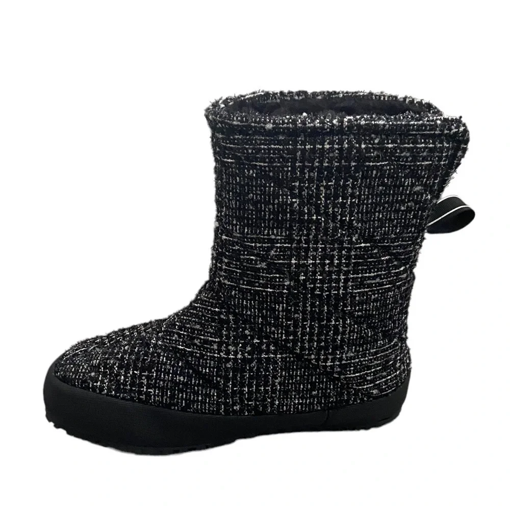 New P448 Quilted Faux Fur Tweed Bootie size 38 EUR 8 US